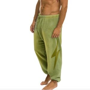 NWT Aviator Nation Bolt Stitch Sweatpants in Faded Army (Size S)